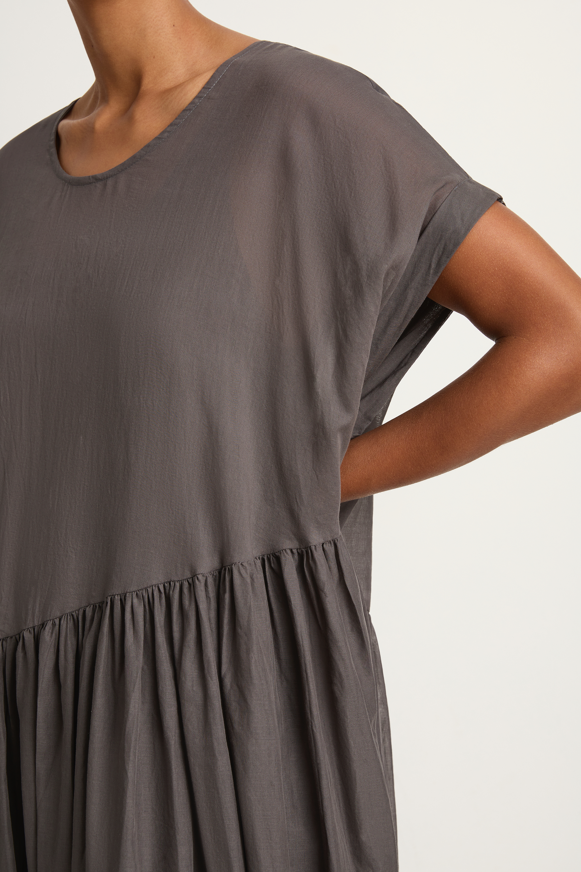 Elsa Esturgie Nenuphar Dress - Grey