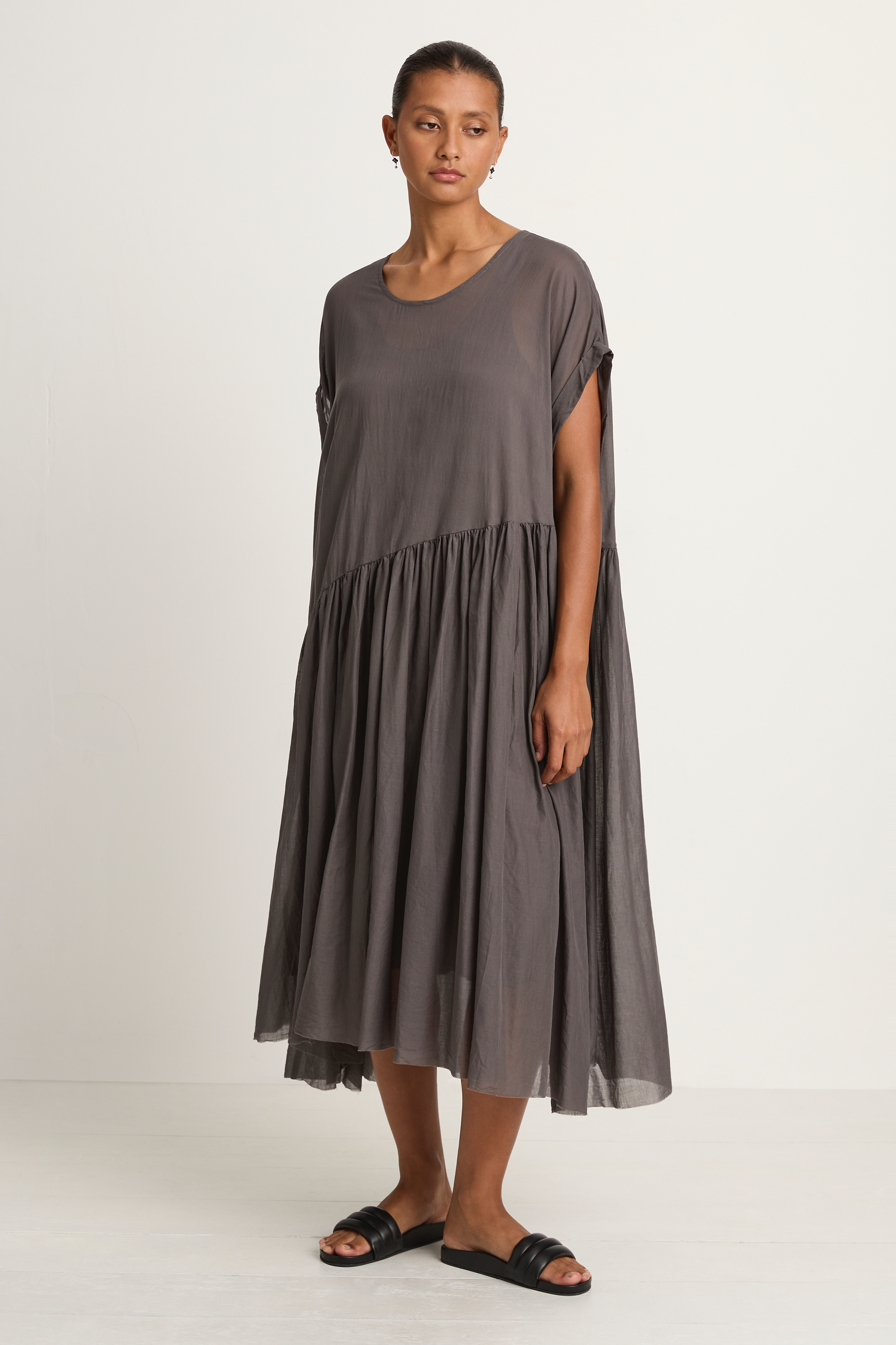 Elsa Esturgie Nenuphar Dress - Grey