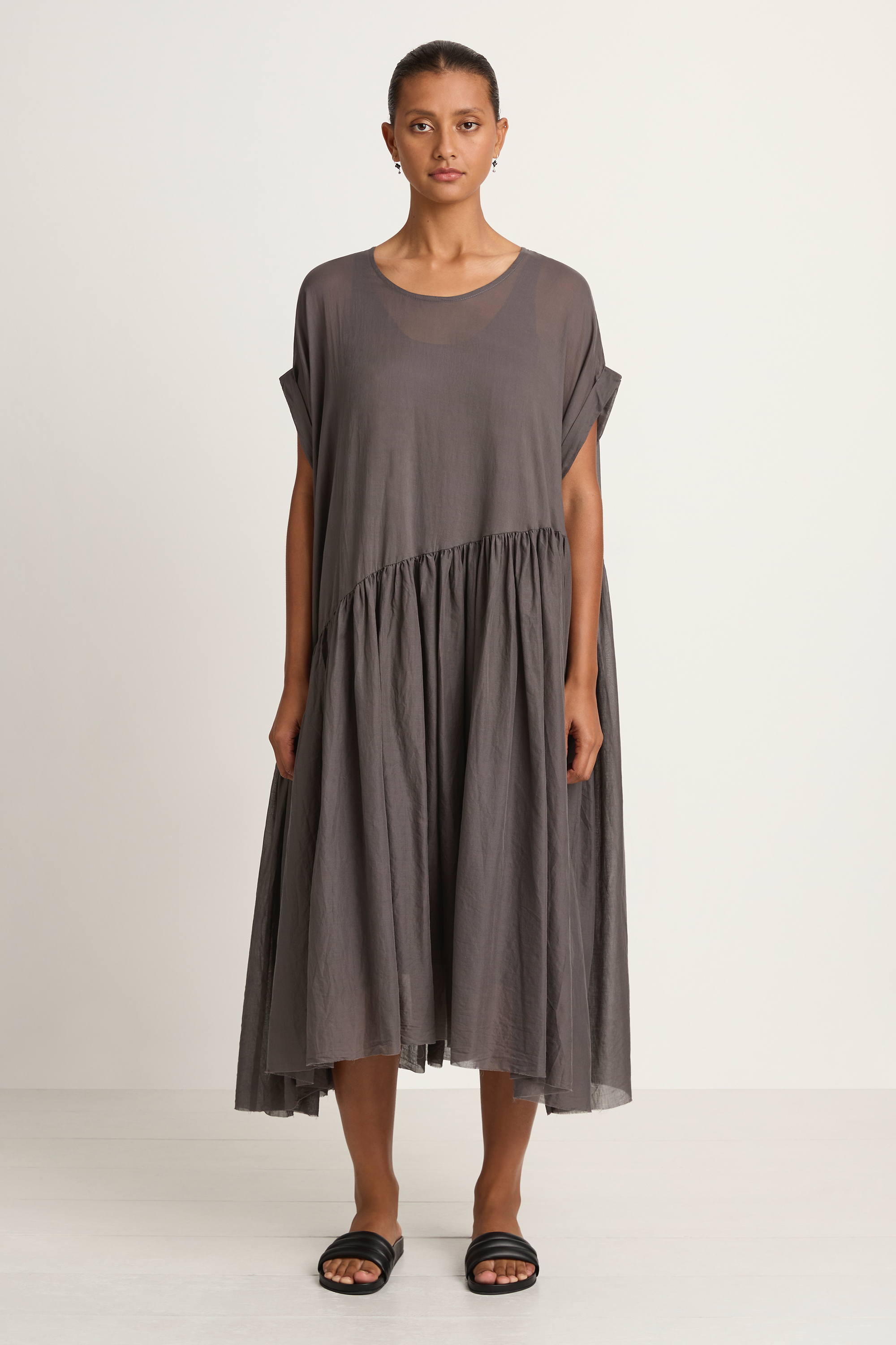 Elsa Esturgie Nnuphar Asymmetrical Dress - Grey - FINAL SALE Elsa Esturgie Nnuphar Asymmetrical Dress - Grey - FINAL SALE