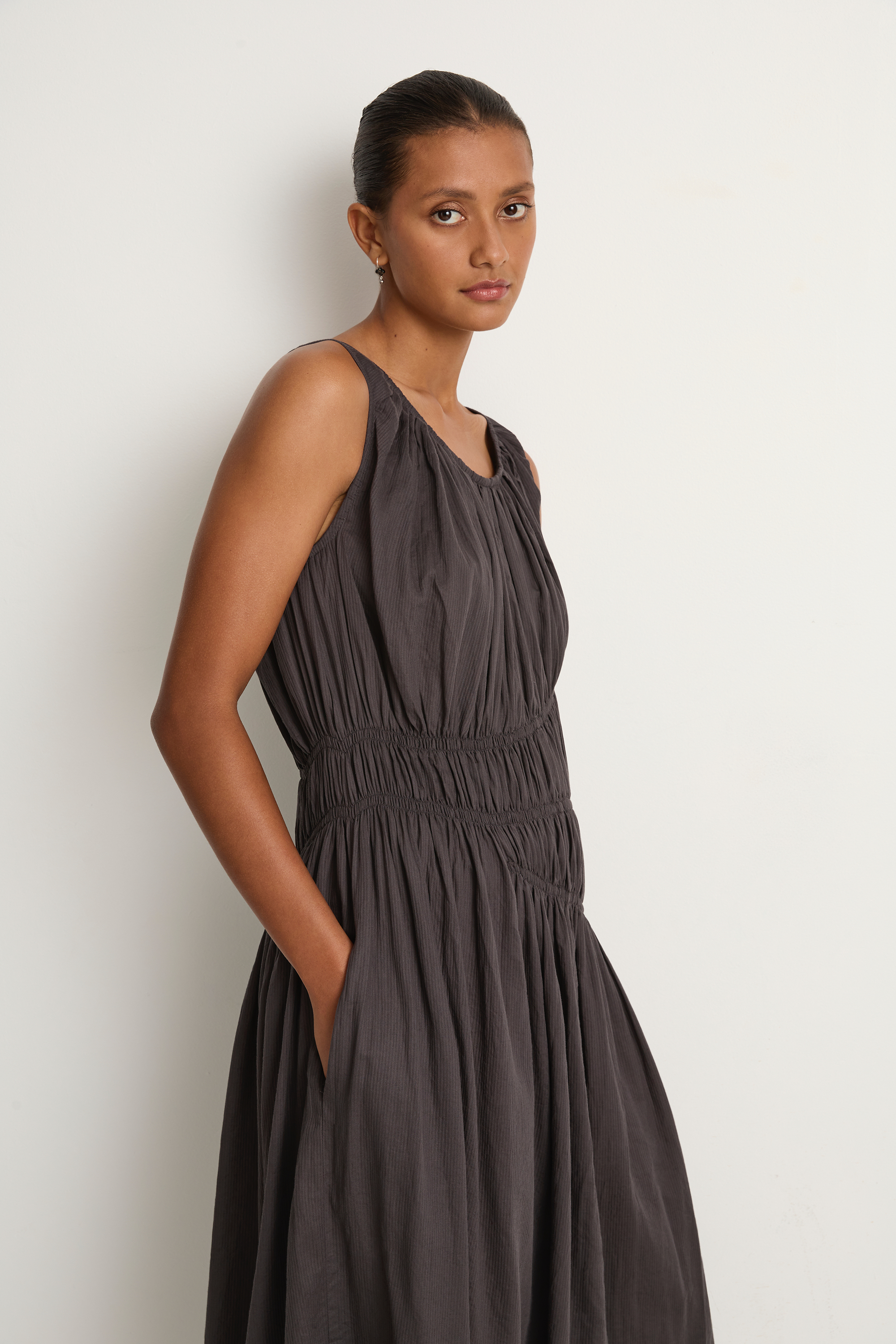 Elsa Esturgie Nirvana Dress - Carbon