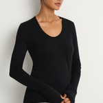 Enza Costa Cashmere Easy Cuffed U - Black