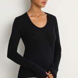 Enza Costa Cashmere Easy Cuffed U - Black