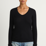 Enza Costa Cashmere Easy Cuffed U - Black