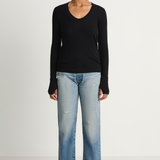 Enza Costa Cashmere Easy Cuffed U - Black