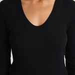 Enza Costa Cashmere Easy Cuffed U - Black