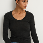 Enza Costa Cashmere Easy Cuffed U - Charcoal