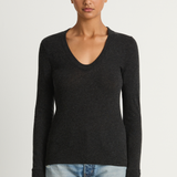 Enza Costa Cashmere Easy Cuffed U - Charcoal