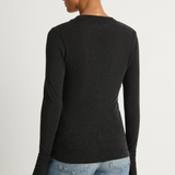 Enza Costa Cashmere Easy Cuffed U - Charcoal