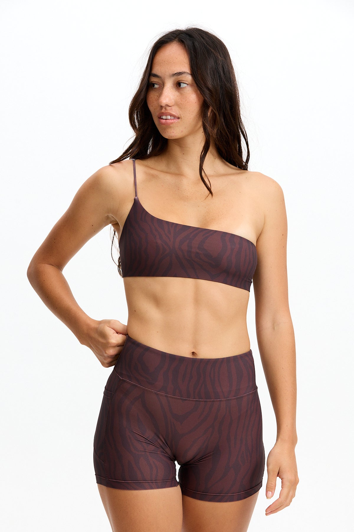 Benoa Body 4" Biker Shorts - Chocolate Zebra