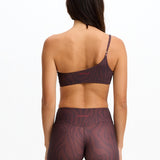 Benoa Body One Shoulder Bra - Chocolate Zebra