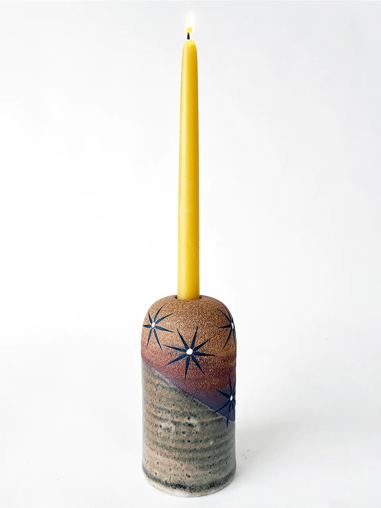 MQuan Candle taper vessel - Raw shino constellations