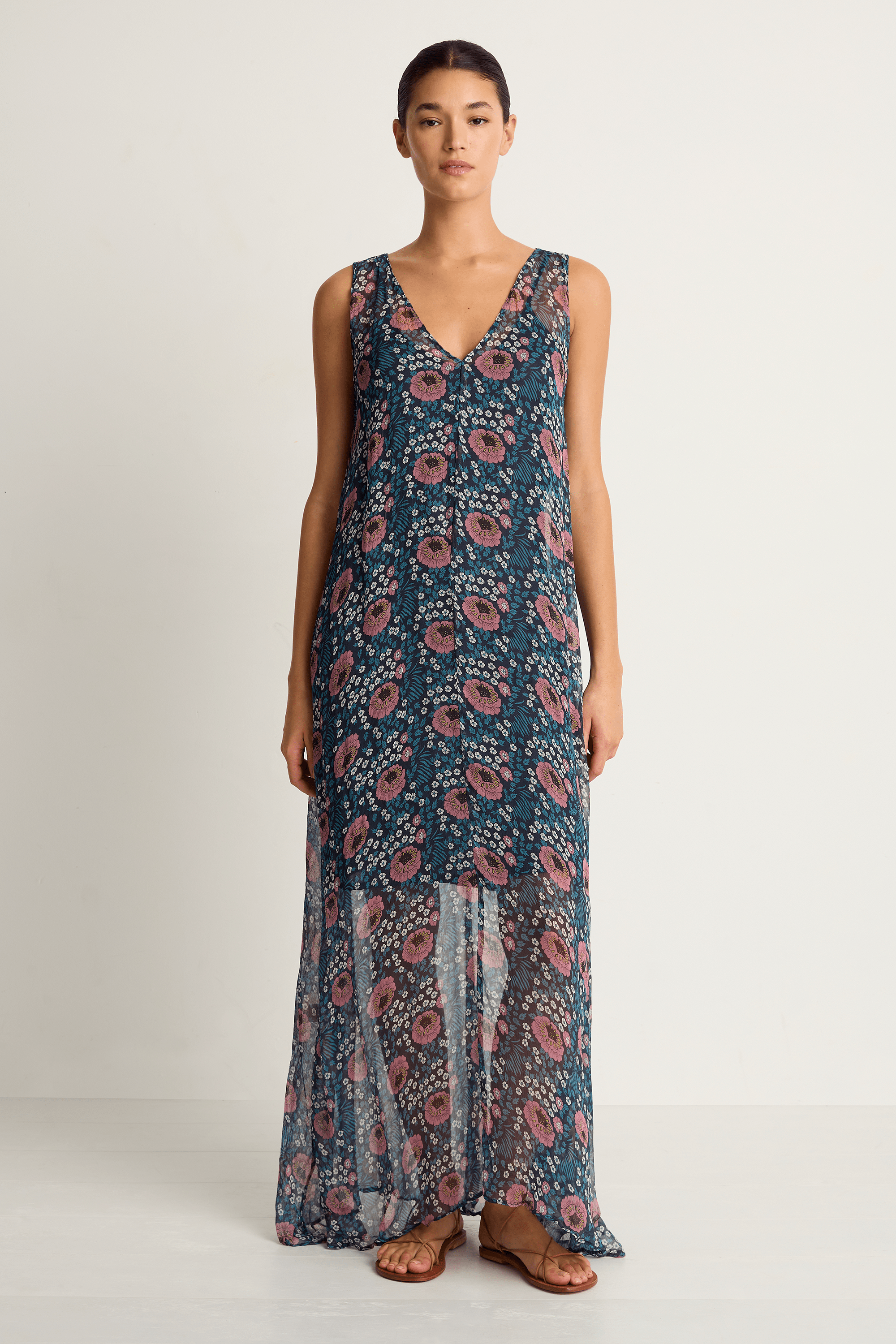 Natalie Martin Tova Maxi - Vintage Flowers Indigo