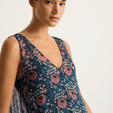 Natalie Martin Tova Maxi - Vintage Flowers Indigo