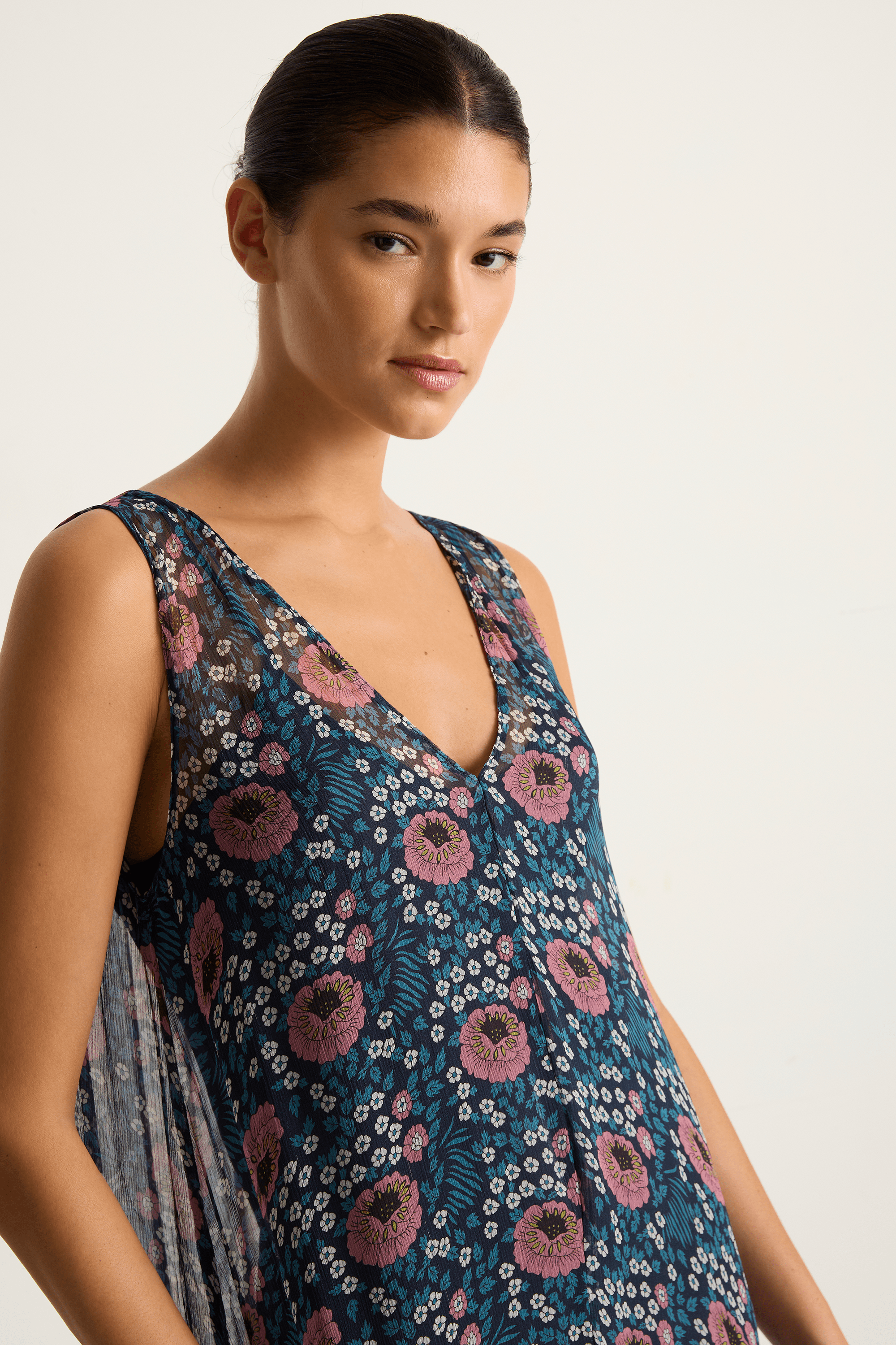 Natalie Martin Tova Maxi - Vintage Flowers Indigo