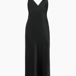 Olivia Von Halle Issa Silk Satin Slip Dress - Black