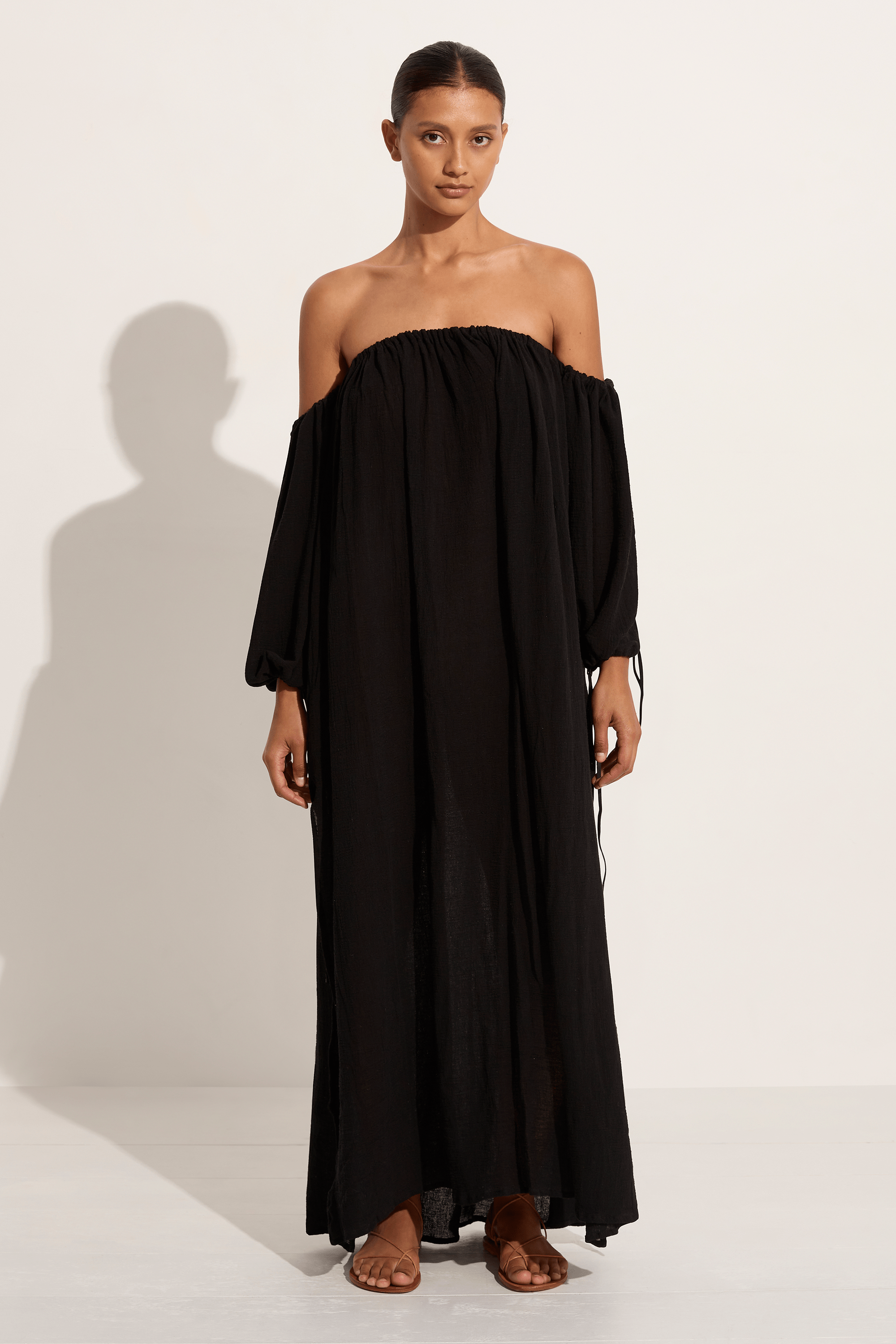Caravana Kikab gauze dress in black