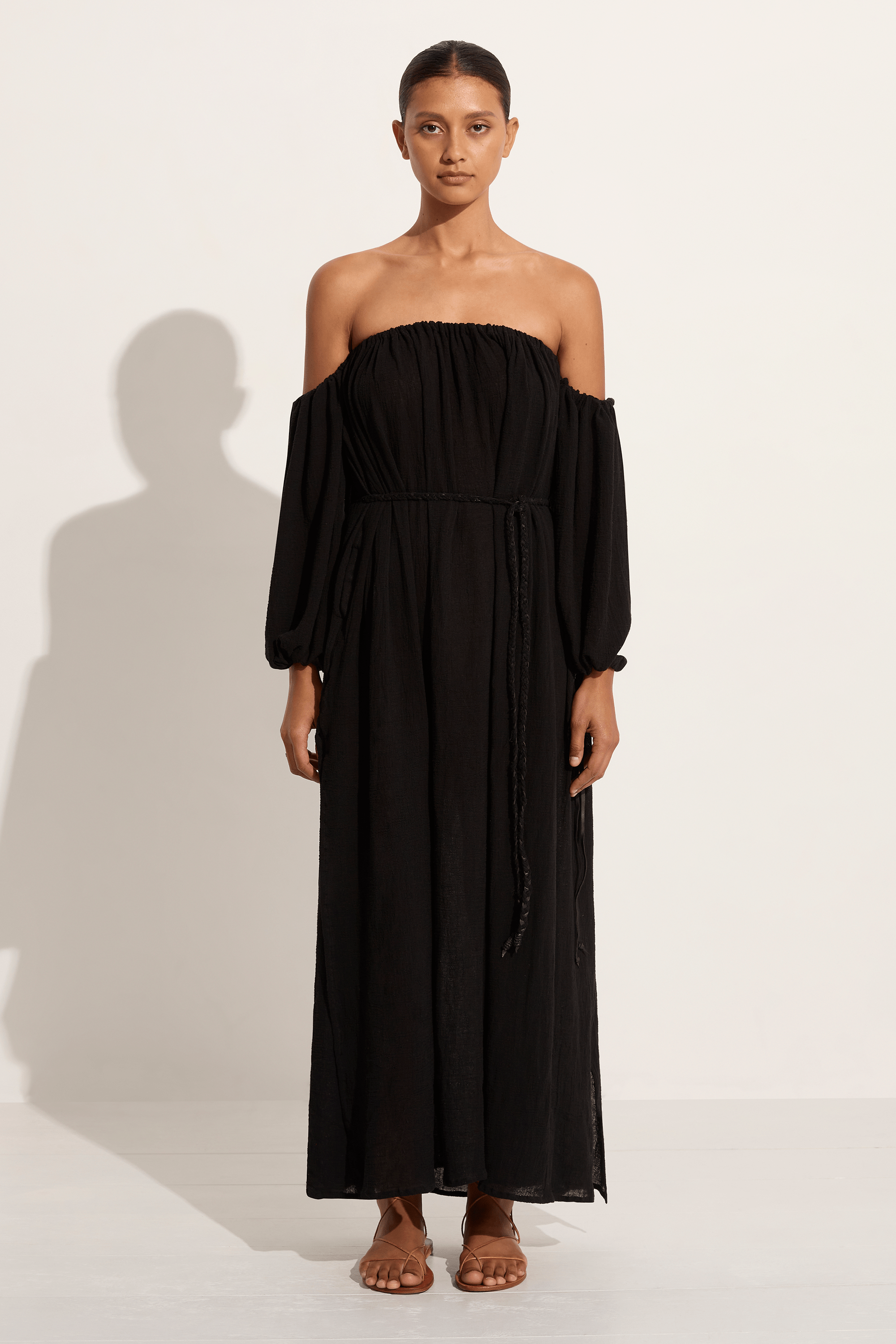 Caravana Kikab gauze dress in black