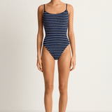 Hunza G Pamela One Piece - Navy White Stripe