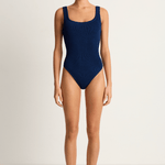 Hunza G Square Neck One Piece - Navy