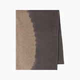 Suzusan Cashmere knit shawl Boushi Shibori dot in silver grey / light coffee