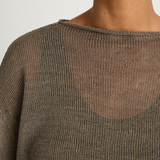 Pas De Calais Normandy Vintage Linen Pullover - Greige