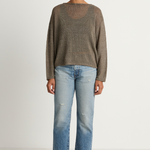 Pas De Calais Normandy Vintage Linen Pullover - Greige