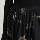 Pas De Calais Plant Growth Print Skirt - Black
