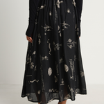 Pas De Calais Plant Growth Print Skirt - Black