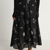 Pas De Calais Plant Growth Print Skirt - Black
