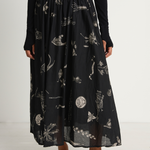 Pas De Calais Plant Growth Print Skirt - Black