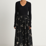Pas De Calais Plant Growth Print Skirt - Black
