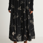 Pas De Calais Plant Growth Print Skirt - Black