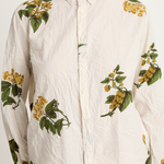Pas De Calais Summer Botanical Print Blouse - Ivory