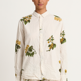 Pas De Calais Summer Botanical Print Blouse - Ivory