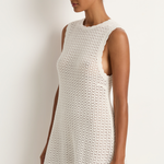 Peony Pointelle Shift Mini Dress - Seashell