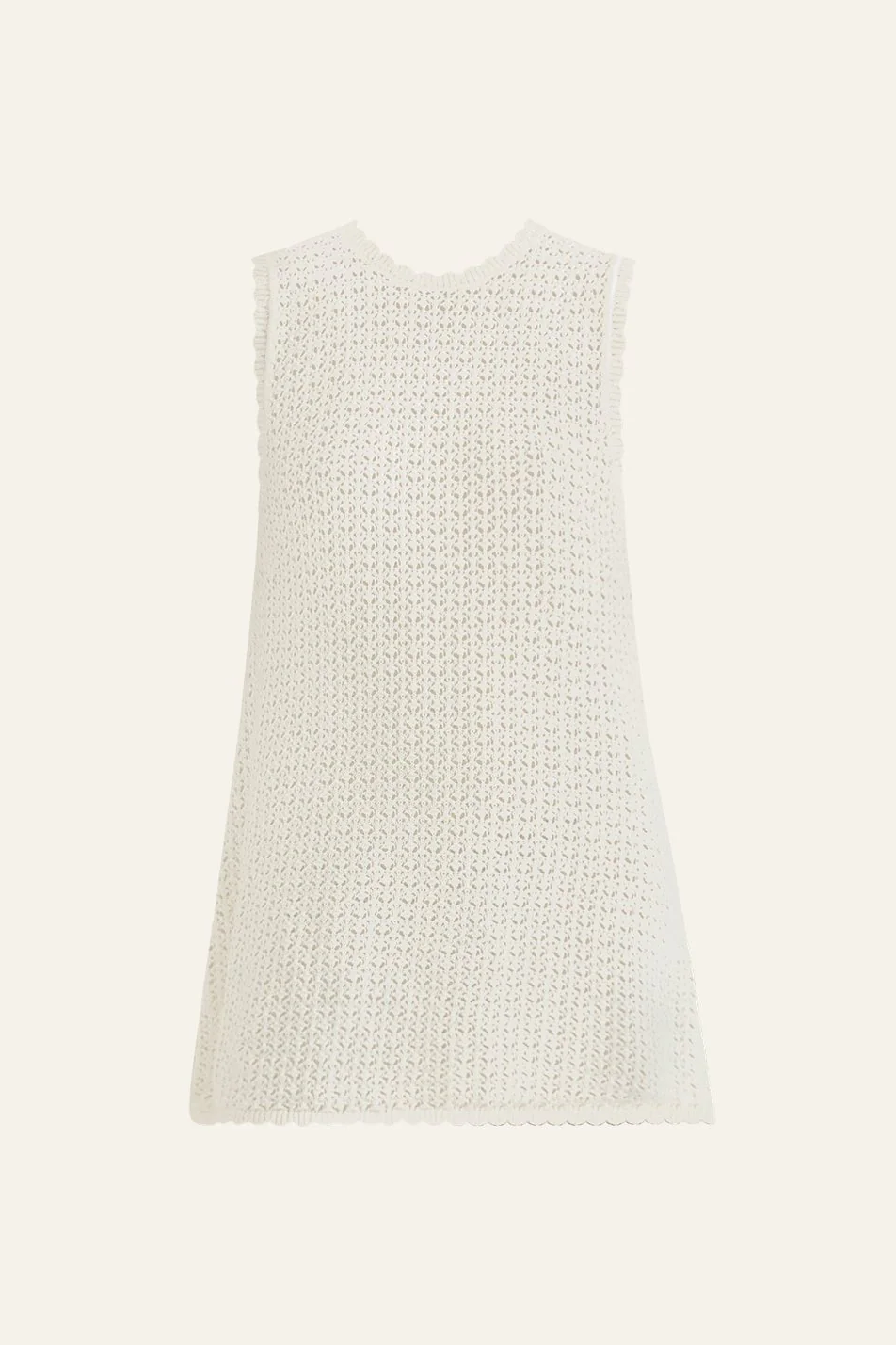 Peony Pointelle Shift Mini Dress - Seashell