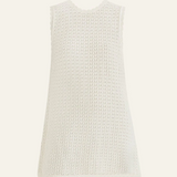 Peony Pointelle Shift Mini Dress - Seashell
