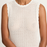 Peony Pointelle Shift Mini Dress - Seashell