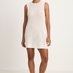 Peony Pointelle Shift Mini Dress - Seashell