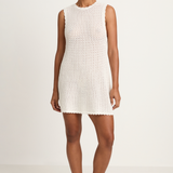 Peony Pointelle Shift Mini Dress - Seashell