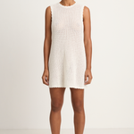 Peony Pointelle Shift Mini Dress - Seashell