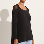 Raquel Allegra 3/4 sleeve cocoon tee