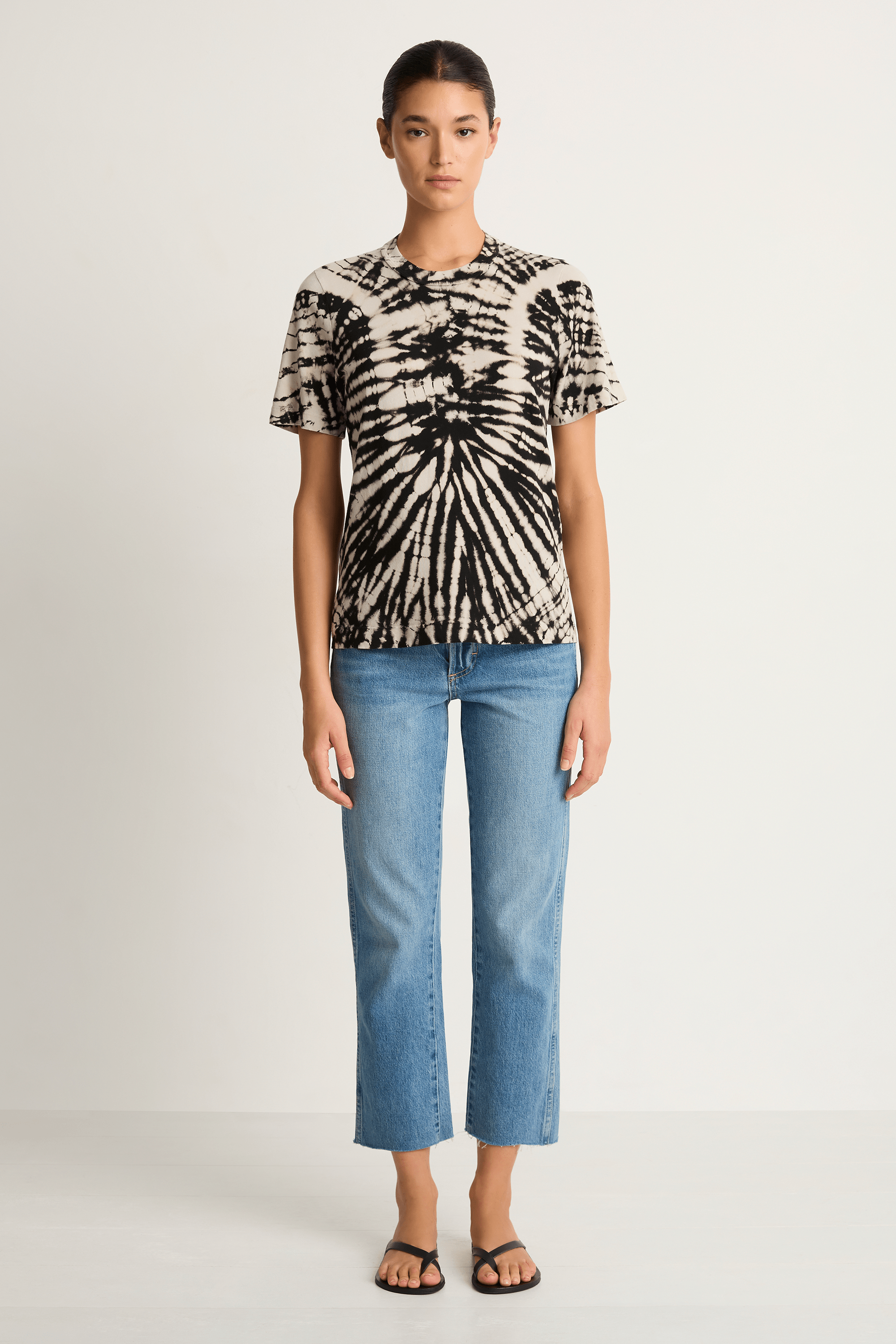 Raquel Allegra Boy Tee - Black Dirty White