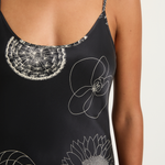 Silk Laundry 1996 Slip Dress - Fibonacci Black