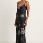 Silk Laundry 1996 Slip Dress - Fibonacci Black