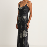 Silk Laundry 1996 Slip Dress - Fibonacci Black
