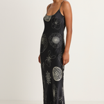 Silk Laundry 1996 Slip Dress - Fibonacci Black