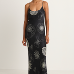 Silk Laundry 1996 Slip Dress - Fibonacci Black