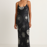 Silk Laundry 1996 Slip Dress - Fibonacci Black