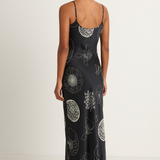 Silk Laundry 1996 Slip Dress - Fibonacci Black